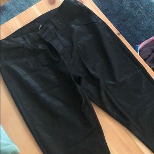 DKNY Black leather-like jeggings size 28